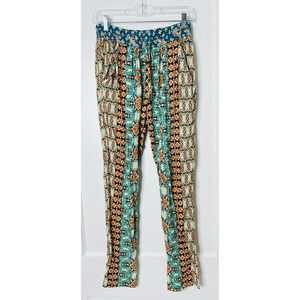 Gypsy 05 Global Village Mosaic Rayon Pants Geometric Boho Hippie Size S